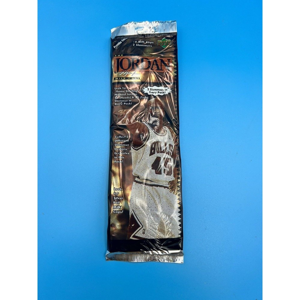 NOS Michael Jordan Rack Packs 1995 Upper Deck 10 Milk Caps Pogs 2 Slammers NIP